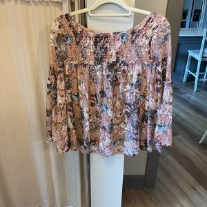 Akemi + Kim floral pink top